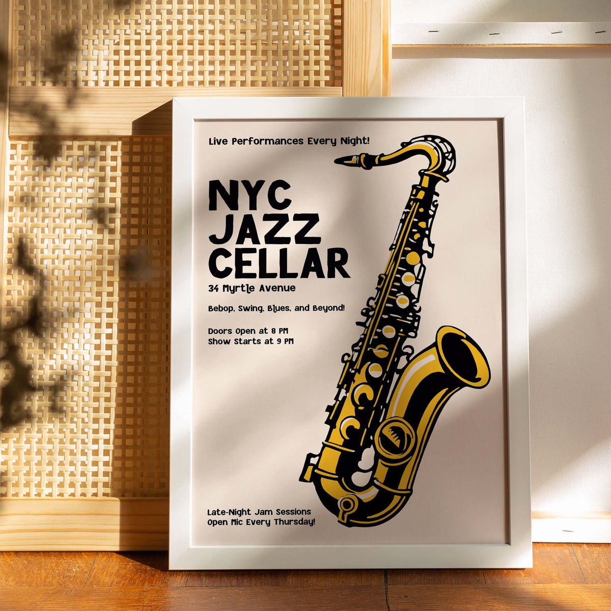 NYC Jazz Cellar Poster