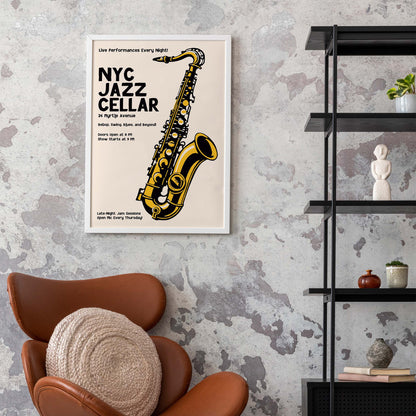 NYC Jazz Cellar Poster