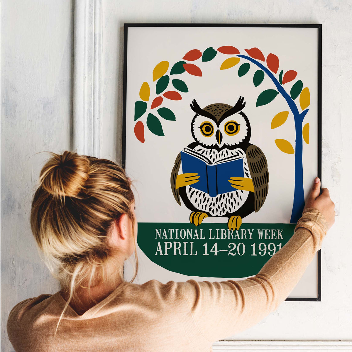 National Library Owl Poster