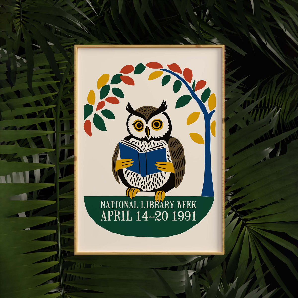 National Library Owl Poster