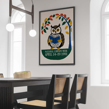 National Library Owl Poster