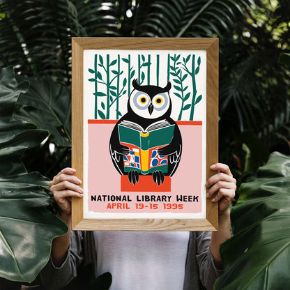 National Library Week Owl Poster