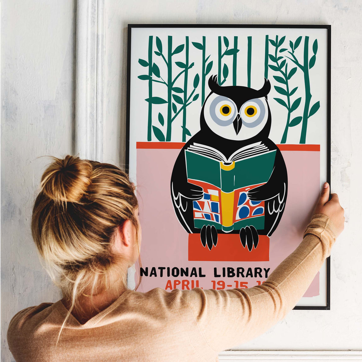 National Library Week Owl Poster