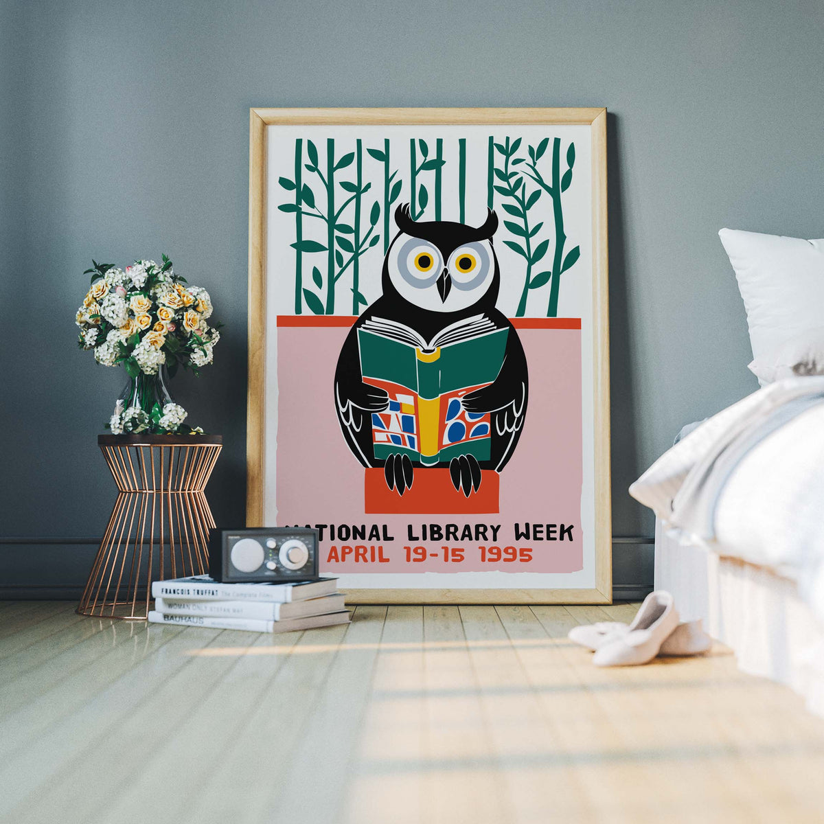 National Library Week Owl Poster