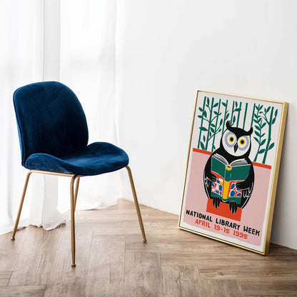 National Library Week Owl Poster