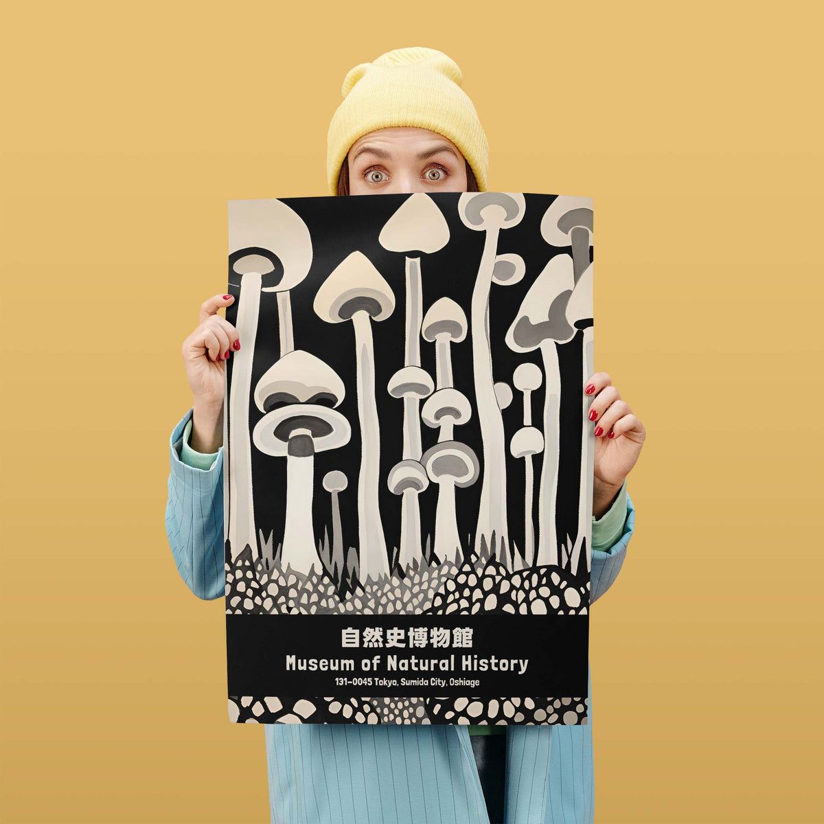 Natural History Mushroom Poster