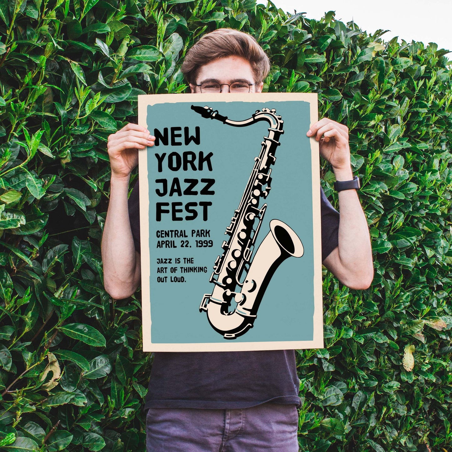 New York Jazz Fest Saxophone Poster