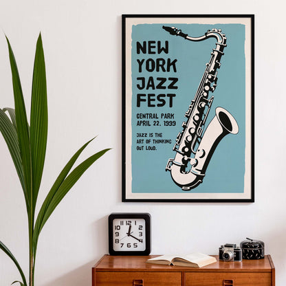 New York Jazz Fest Saxophone Poster