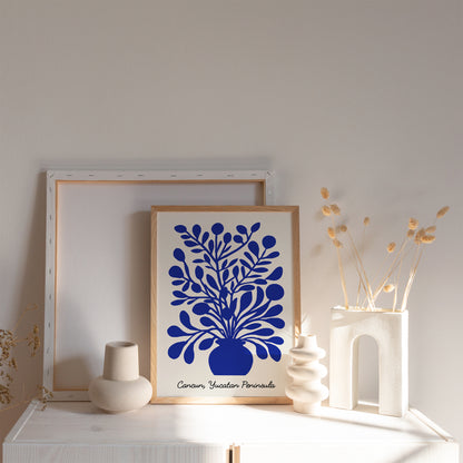 Cancun Blue Nature Art Print