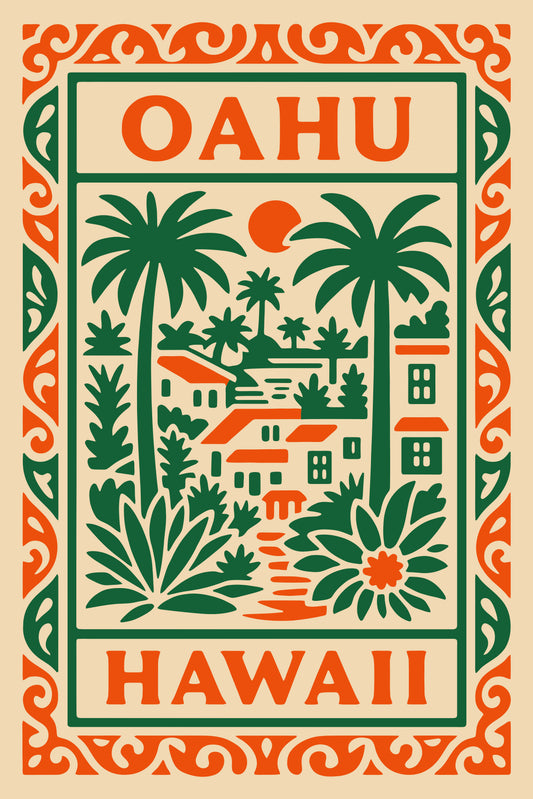 Oahu Hawaii Poster 2026