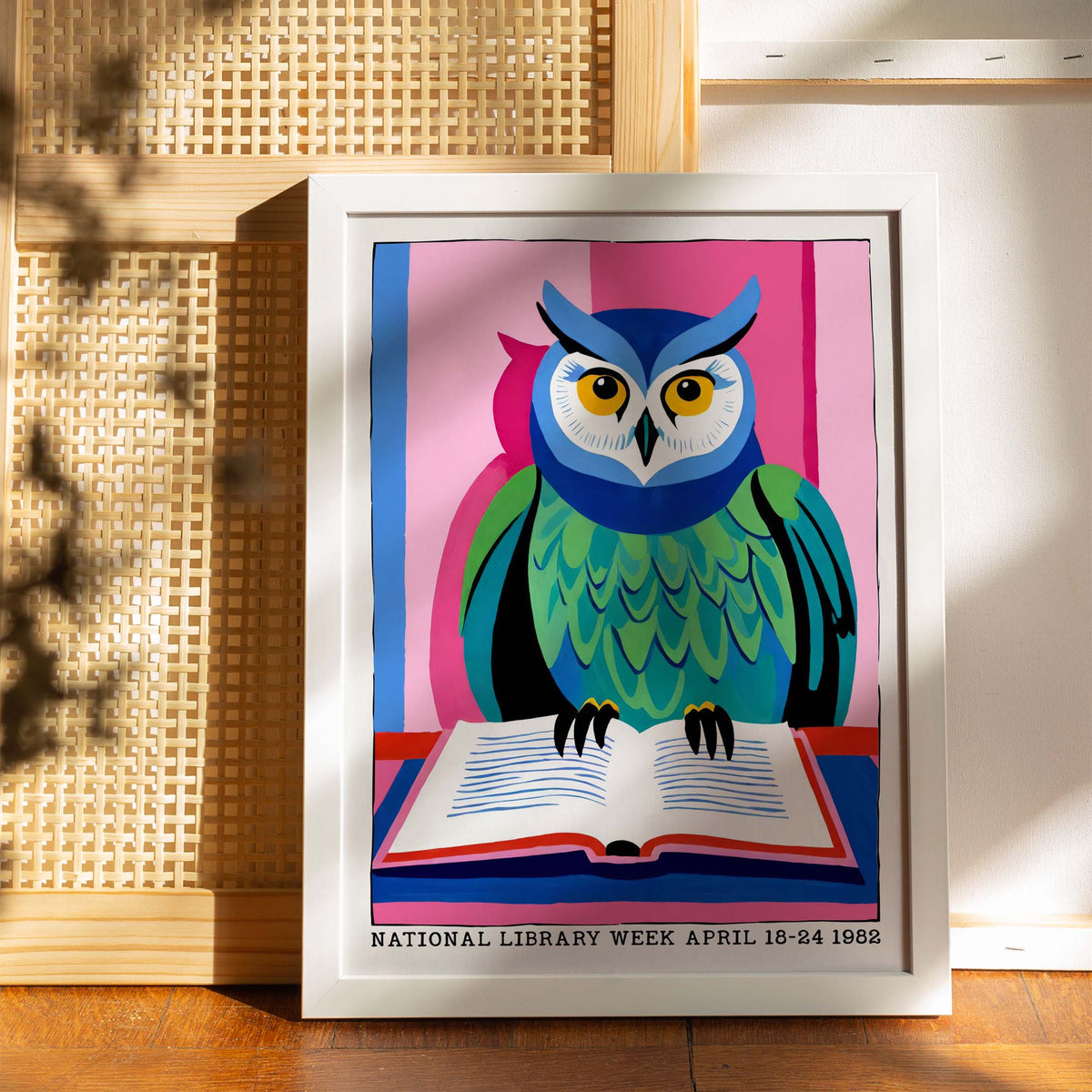 Owl Library Week Reading Wall Art