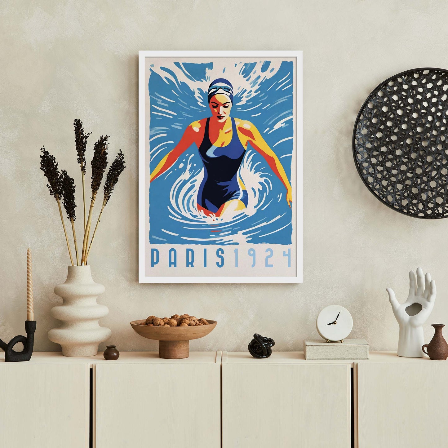 Paris Swimming Poster