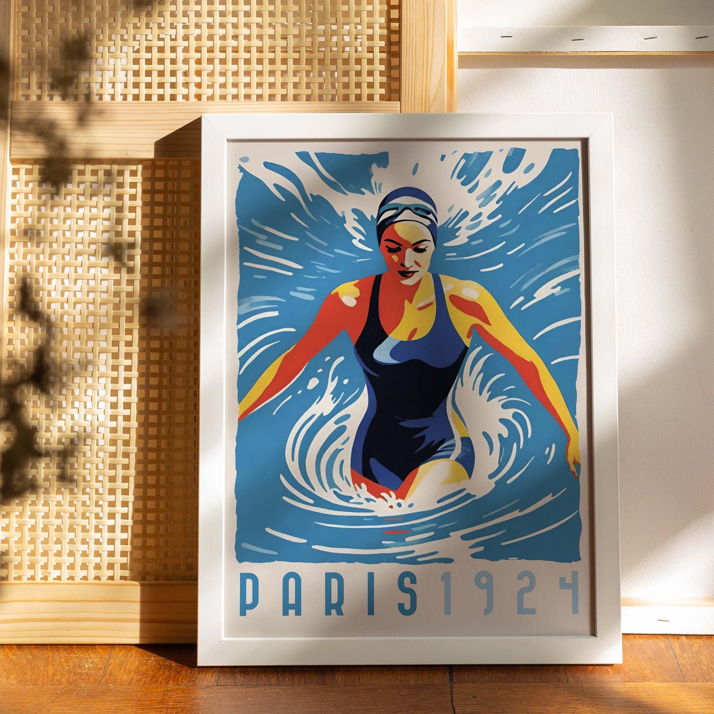 Paris Swimming Poster