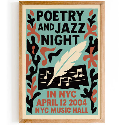 Poetry Jazz Night NYC Wall Art Print