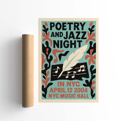 Poetry Jazz Night NYC Wall Art Print