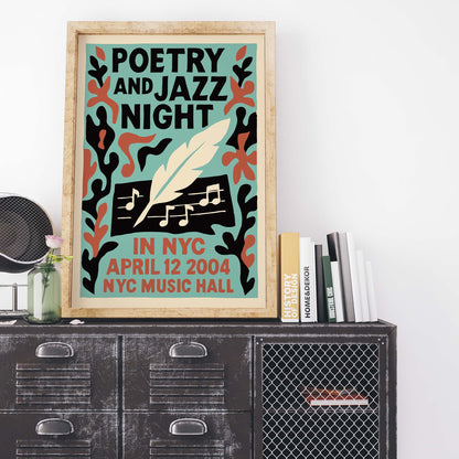 Poetry Jazz Night NYC Wall Art Print