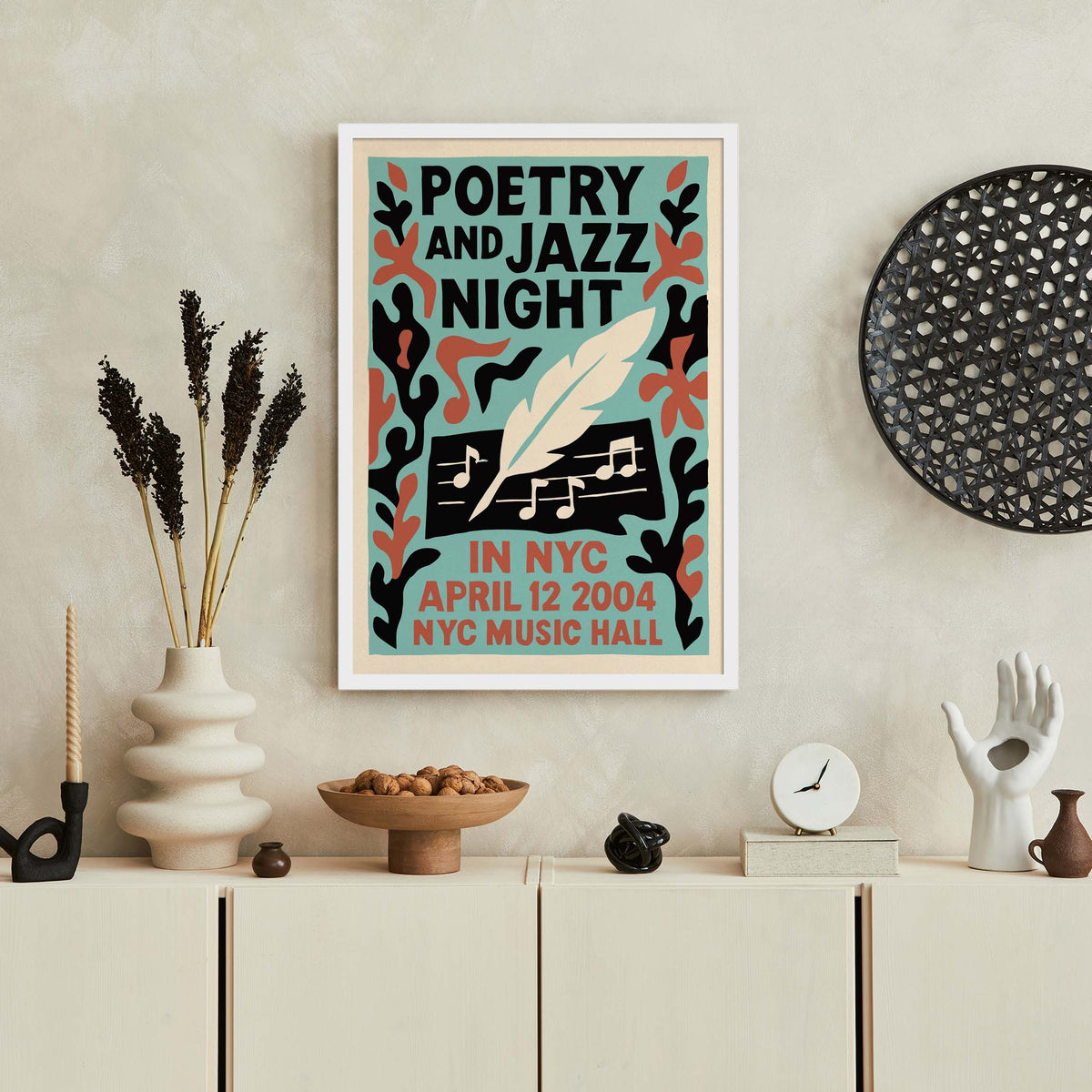 Poetry Jazz Night NYC Wall Art Print