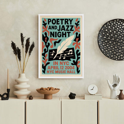 Poetry Jazz Night NYC Wall Art Print