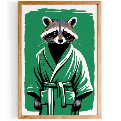 Raccoon Bathroom Print