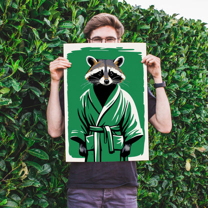 Raccoon Bathroom Print