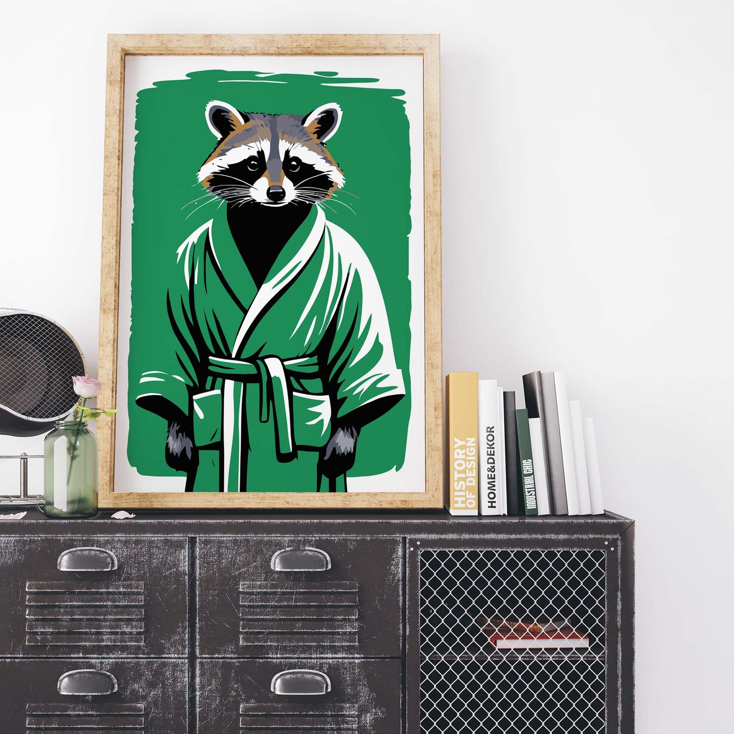Raccoon Bathroom Print