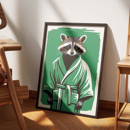 Raccoon Bathroom Print