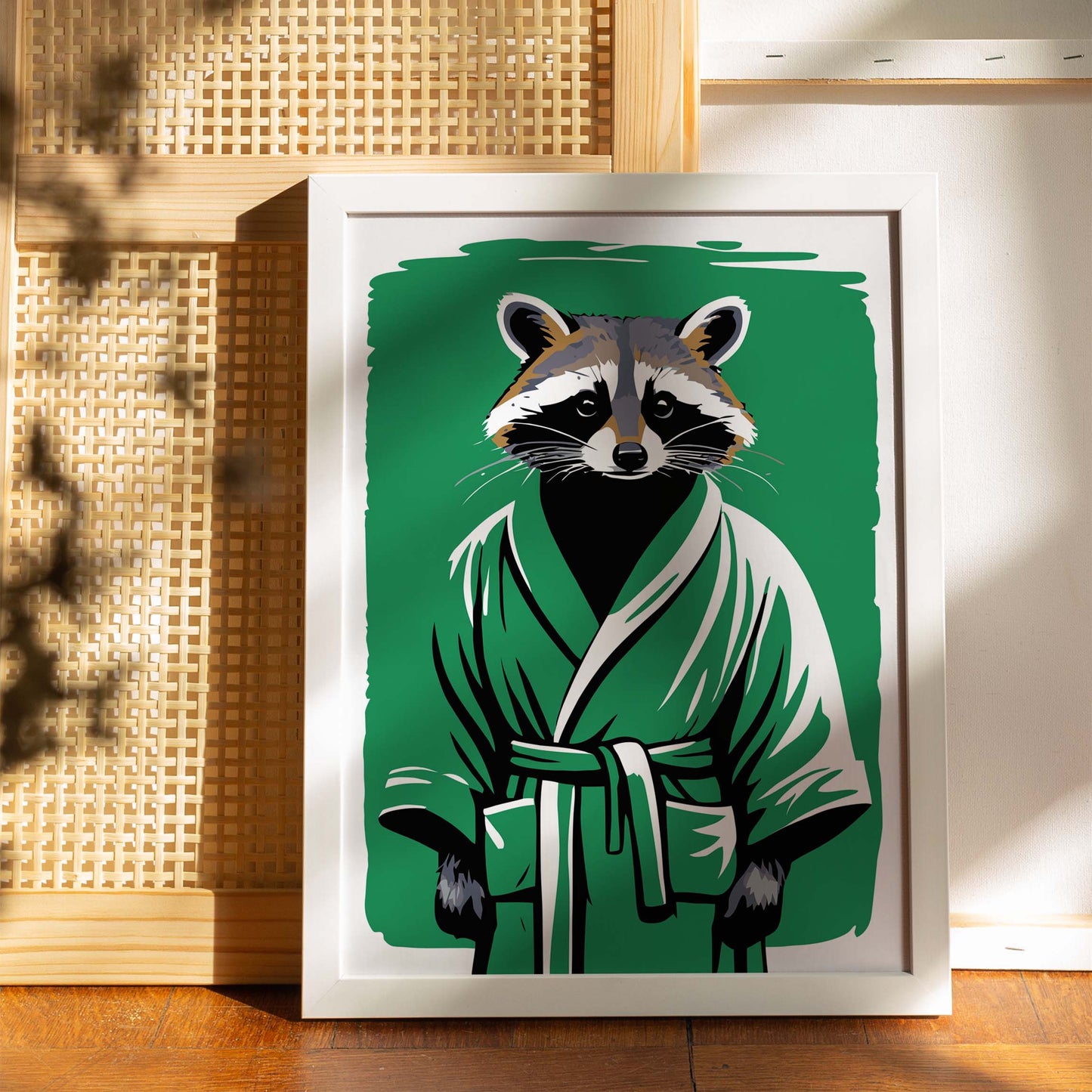 Raccoon Bathroom Print