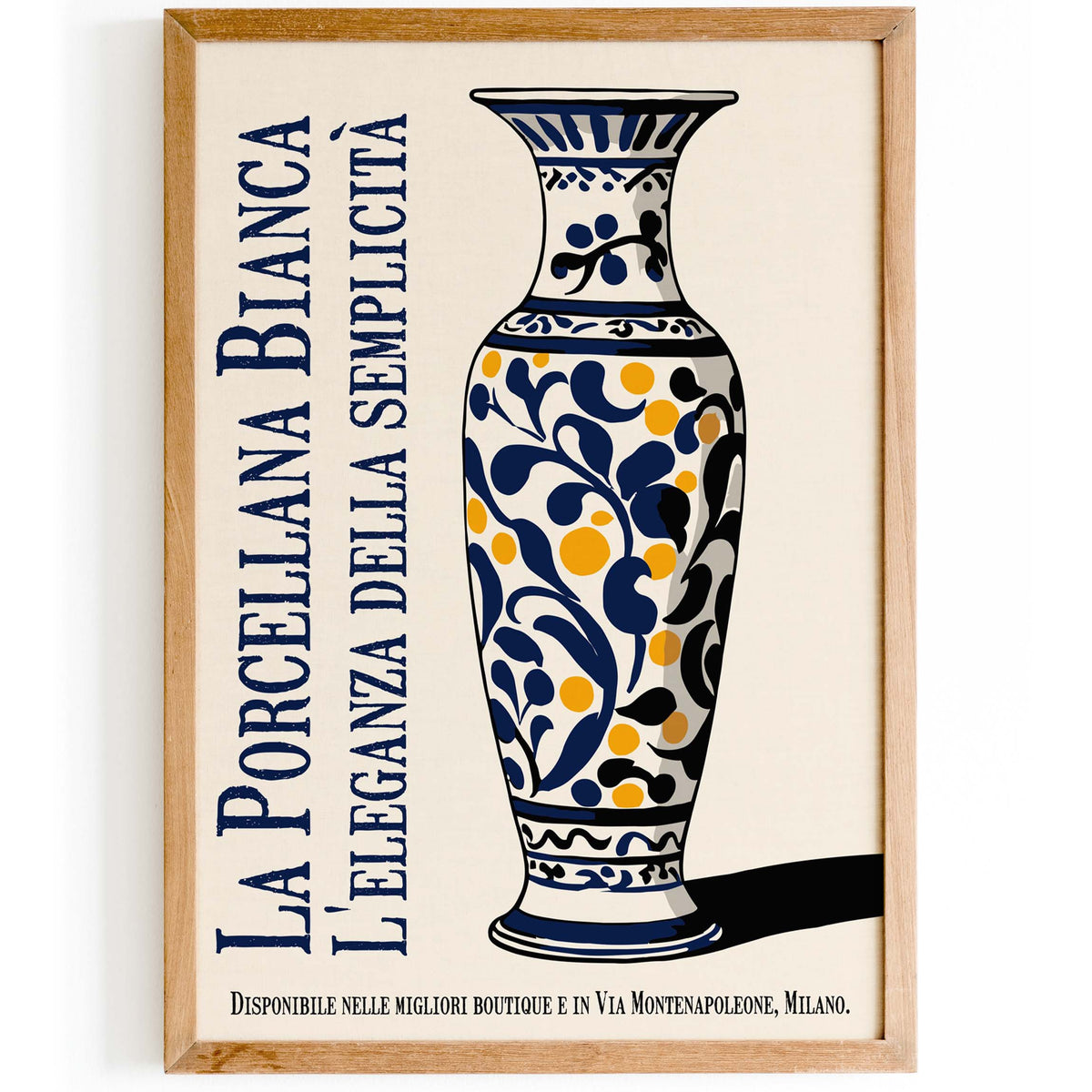 Retro Italian Porcelain Vase Poster
