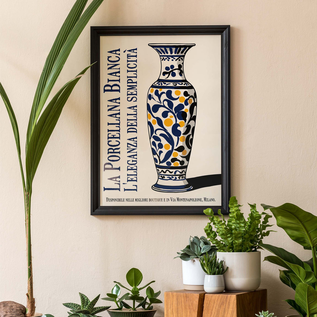 Retro Italian Porcelain Vase Poster