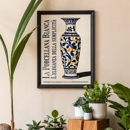Retro Italian Porcelain Vase Poster