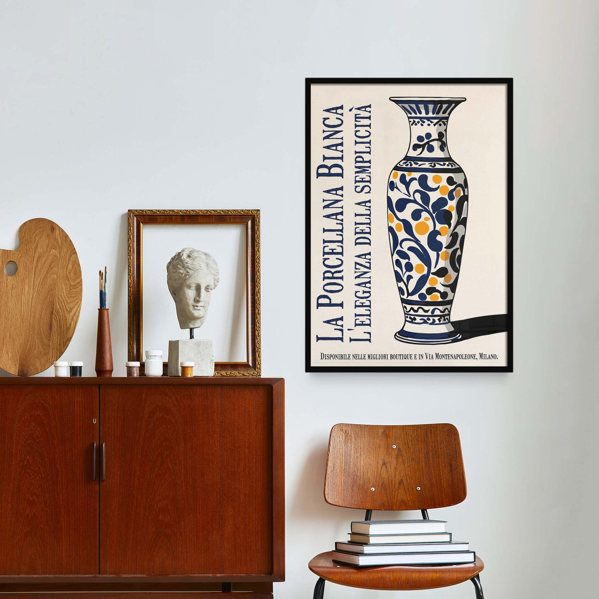 Retro Italian Porcelain Vase Poster