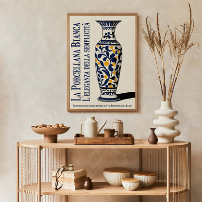Retro Italian Porcelain Vase Poster