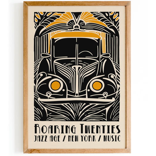 Roaring Twenties Art Deco Car Art Print