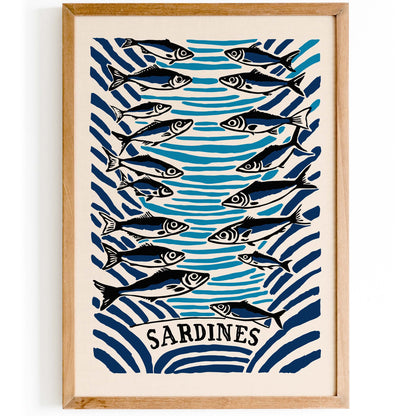Sardines Ocean Fish Print