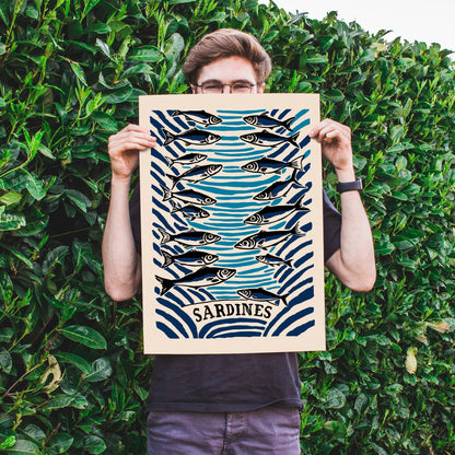 Sardines Ocean Fish Print