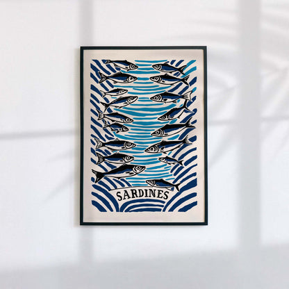 Sardines Ocean Fish Print