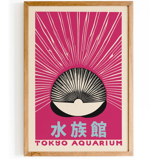 Tokyo Aquarium Pink Shell Japan Poster