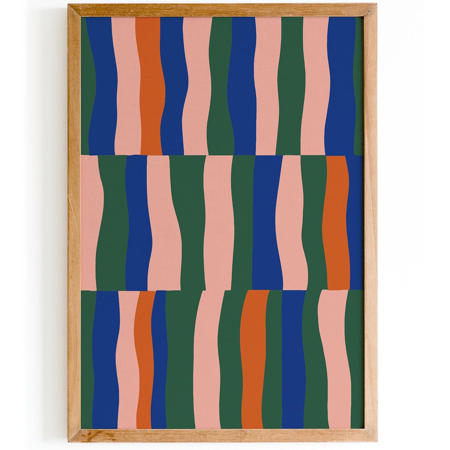 Retro Aesthetic Striped Abstract Poster