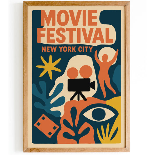 Movie Festival New York City Retro Poster