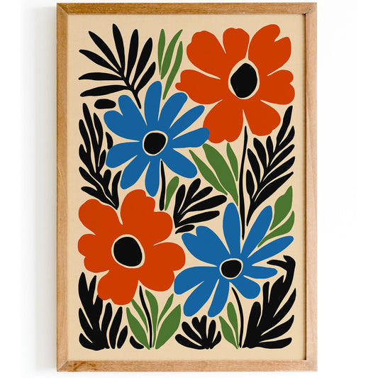 Retro Bold Floral Poster