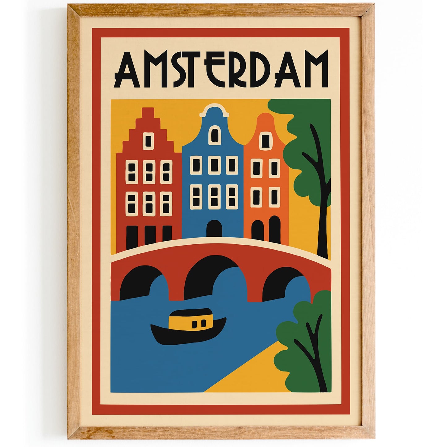 Retro Amsterdam Architecture Travel Print