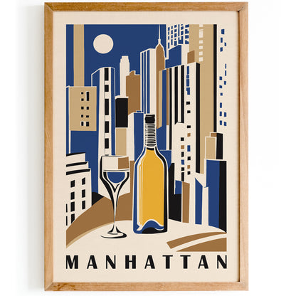 Manhattan NYC Kitchen Poster