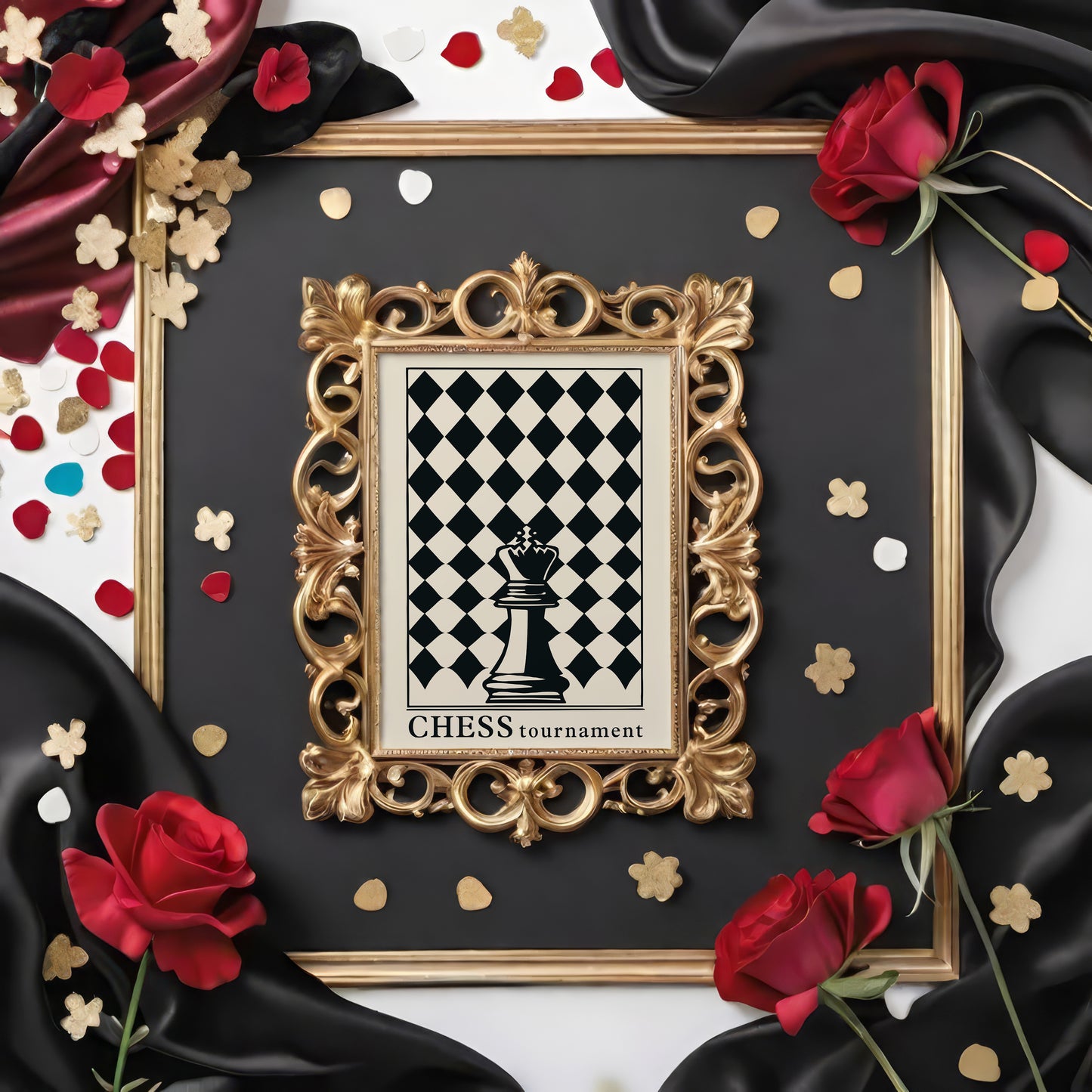 Chess Tournament Elegant Wall Art