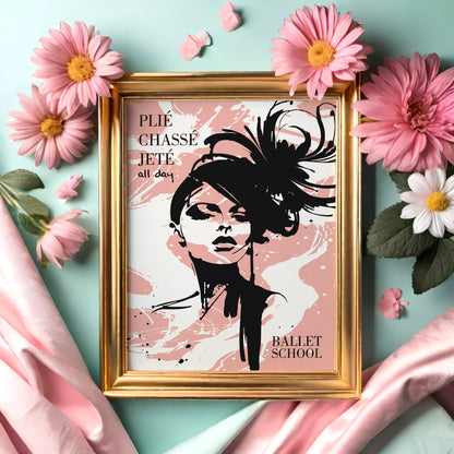 Ballet School Poster for Little Ballerina