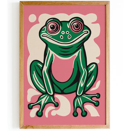 Funny Cute Pink Frog 2024 Poster