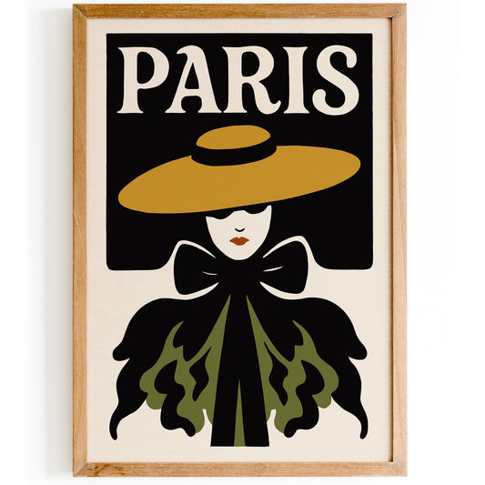 Paris Fashion Silhouette Poster