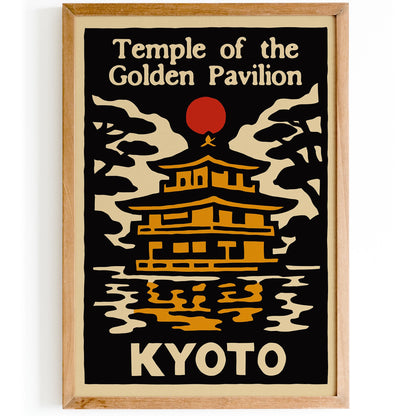 Kyoto Temple Travel Poster