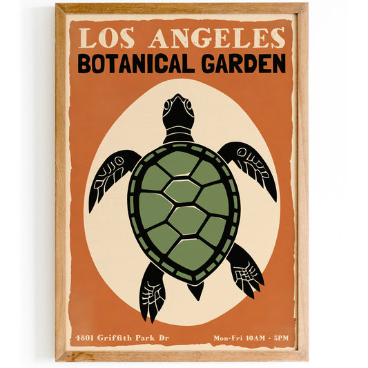 Los Angeles Botanical Garden Retro Poster
