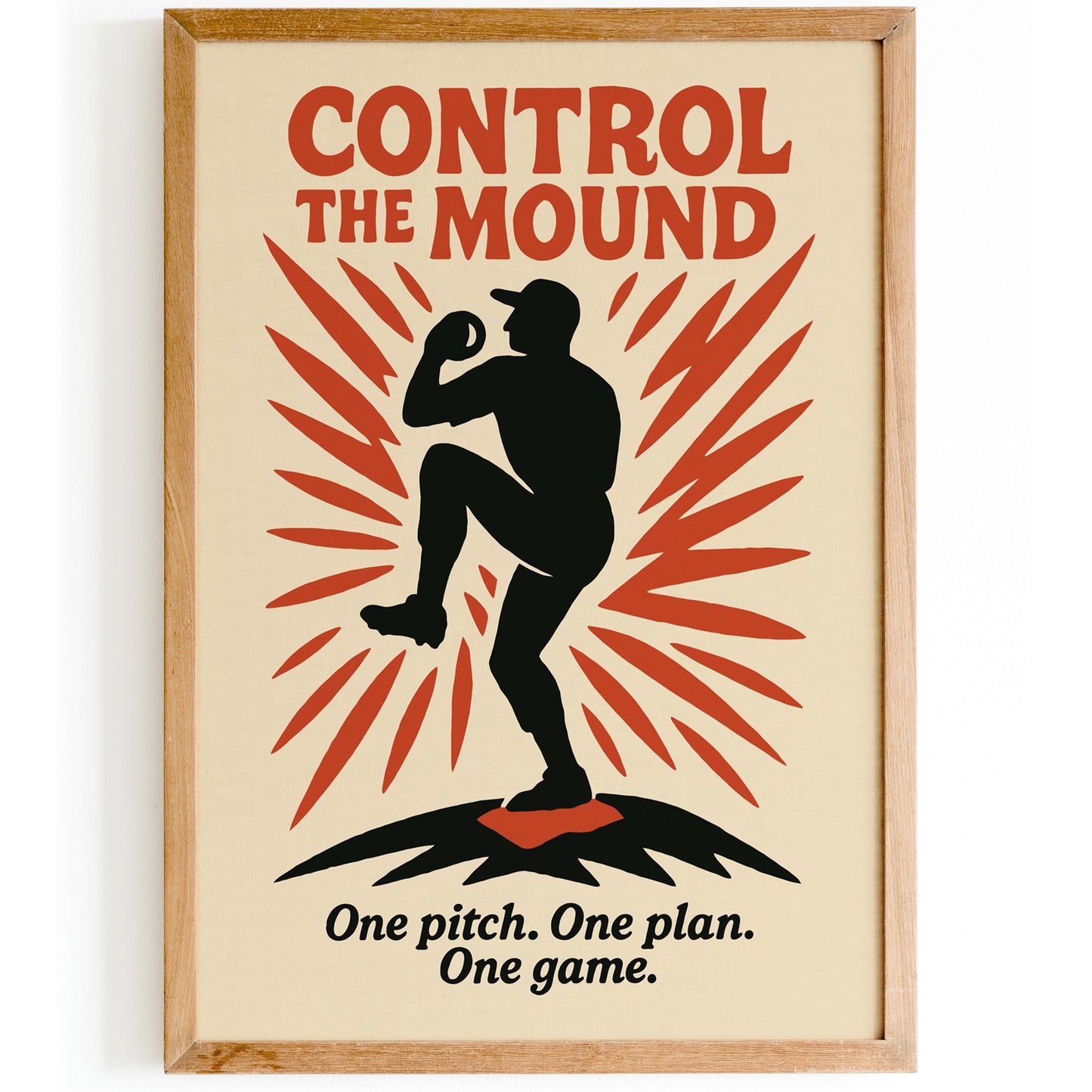 Control The Mound Baseball Motivational Poster