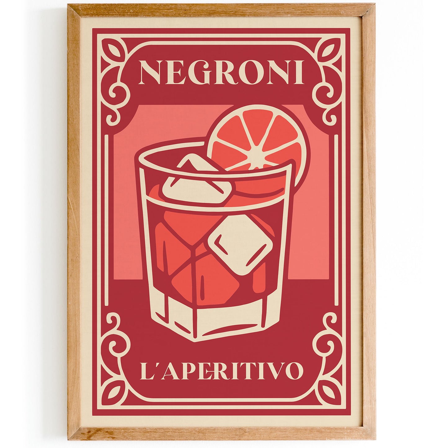 Negroni L'Aperitivo Cocktail Poster